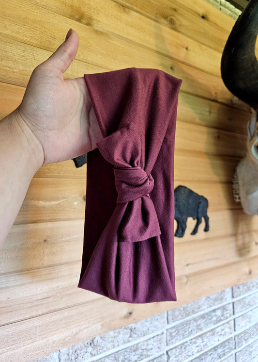 Wine Faux Bow Headband