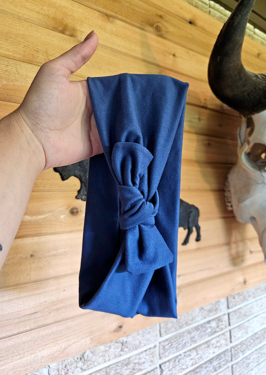 Denim Faux Bow Headband