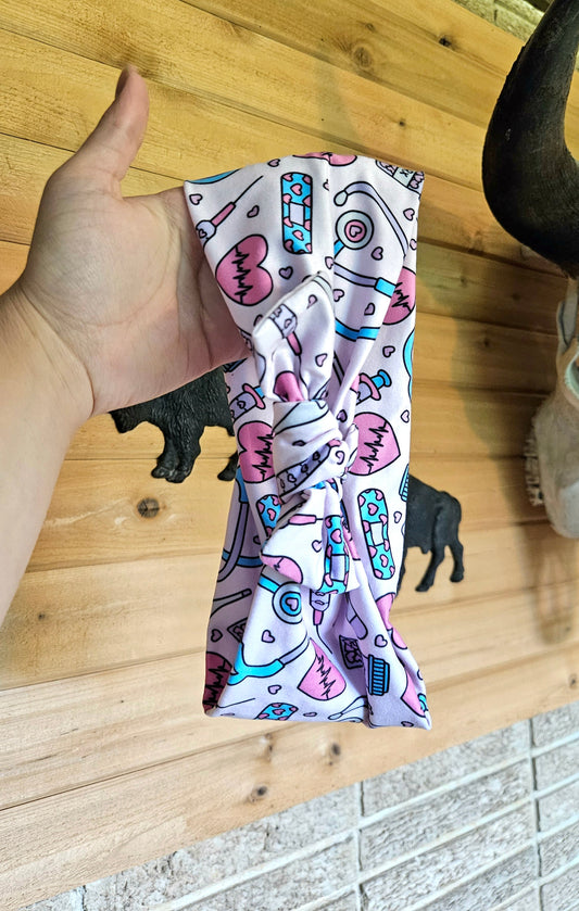 Nurse Faux Bow Headband