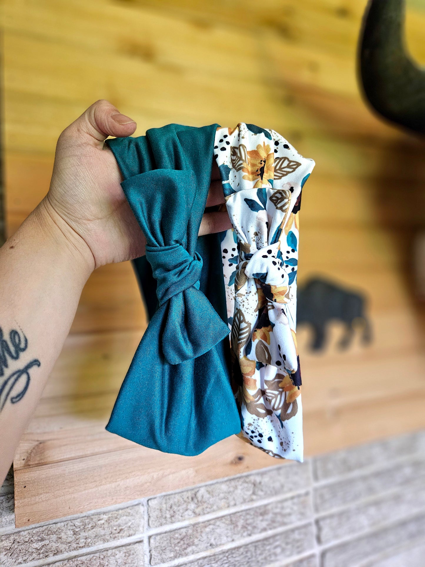 Emerald Faux Bow Headband