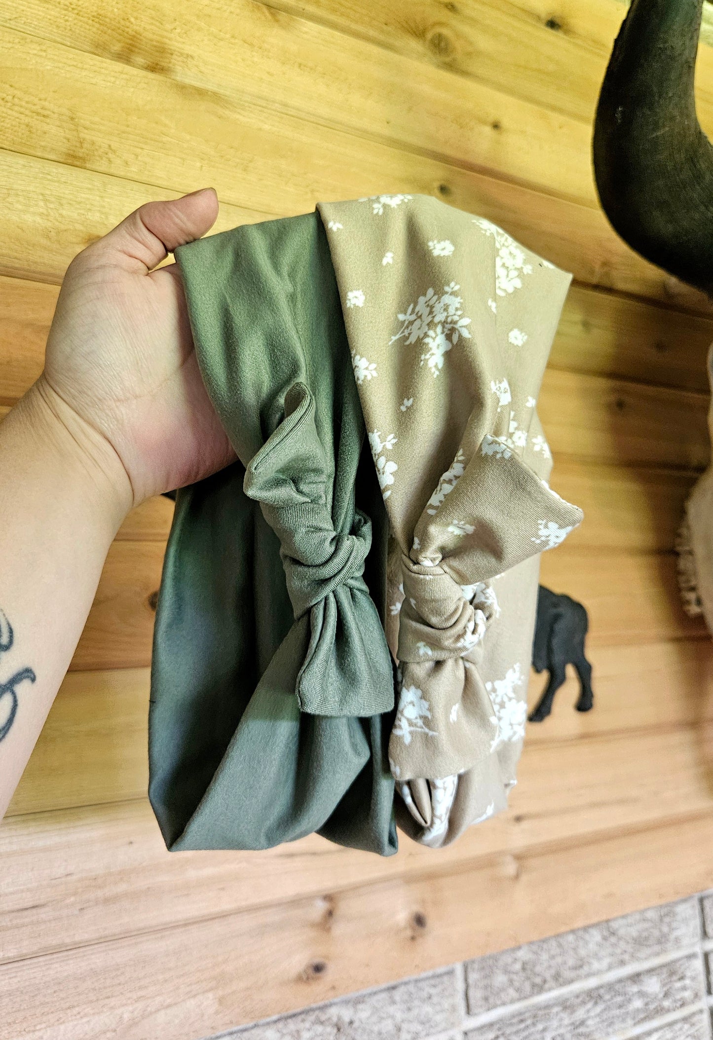 Moss Faux Bow Headband