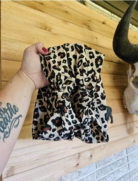 CLASSIC CHEETAH FAUX BOW HEADBAND